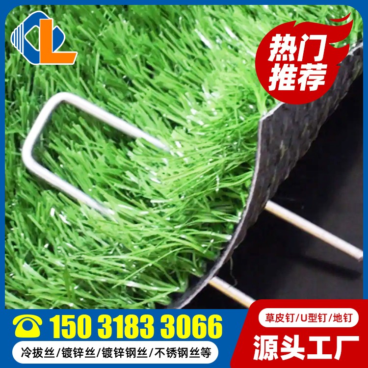 表面帶紋地釘 草皮釘圖片 U型栓釘 地釘U型